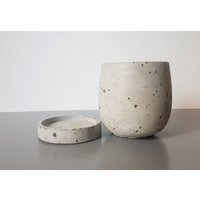Großer Betontopf Mit Tablett/Moderner Pflanzer Blumentopf Industrie Dekor von GreenSundayPots
