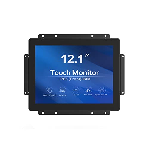 GreenTouch 12,1 Zoll 10 Punkte Touch Front IK08/IP65 Open Frame Touch Monitor Desktop oder Wandmontage Multi Point Touch 1024x768 von GreenTouch