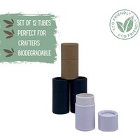 12 Umweltfreundliche Lippenbalsam Tuben .2Oz 5G, Biologisch Abbaubare Kraftpapier Pappe Push Up Diy Kosmetikbehälter, Home Craft Verpackung von GreenWayContainers