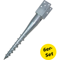 6er Einschraubbodenhülsen Pfostenträger, ca. 71 x 71 mm von GreenYard