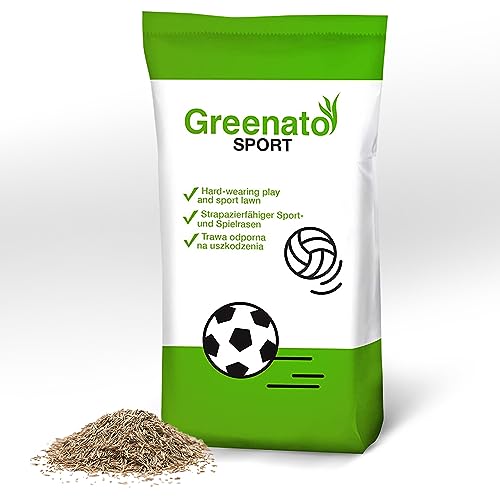 15kg Rasensamen Greenato Sport Sportrasen Sport- und Spielrasen Spiel Rasen Grassamen Rasensaat Gras von Greenato