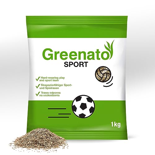 1kg Rasensamen Greenato Sport Sportrasen Sport- und Spielrasen Spiel Rasen Grassamen Rasensaat Gras von Greenato