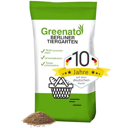 30 kg Rasensamen schnellkeimend Greenato Berliner Tiergarten - Grassamen für Zierrasen, Spielrasen oder Schattenrasen Gras ideal für Mähroboter - Rasensaat ausreichend für 1200 m² 30 kg Rasensamen schnellkeimend Greenato Berliner Tiergarten - Grassamen für Zierrasen, Spielrasen oder Schattenrasen Gras ideal für Mähroboter - Rasensaat ausreichend für 1200 m² von Greenato