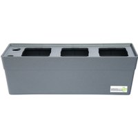 GREENBAR Kräuterbox, mit Bewässerungssystem und Wasserstandsanzeige - grau von Greenbar