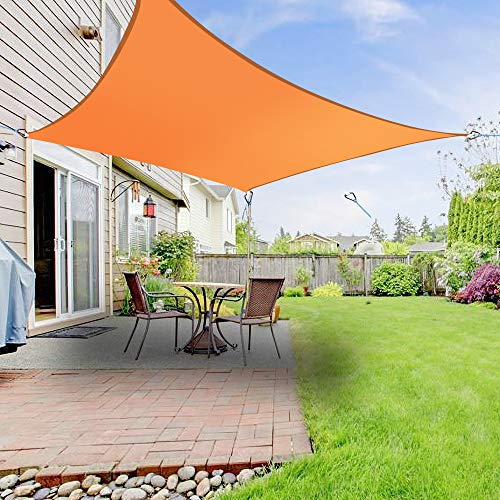 Greenbay Sonnensegel aus Polyester Atmungsaktiv Schatten Segel für Garten | Quadratisch, 2x2m | UV Schutz | viele Farben (Orange) von Greenbay