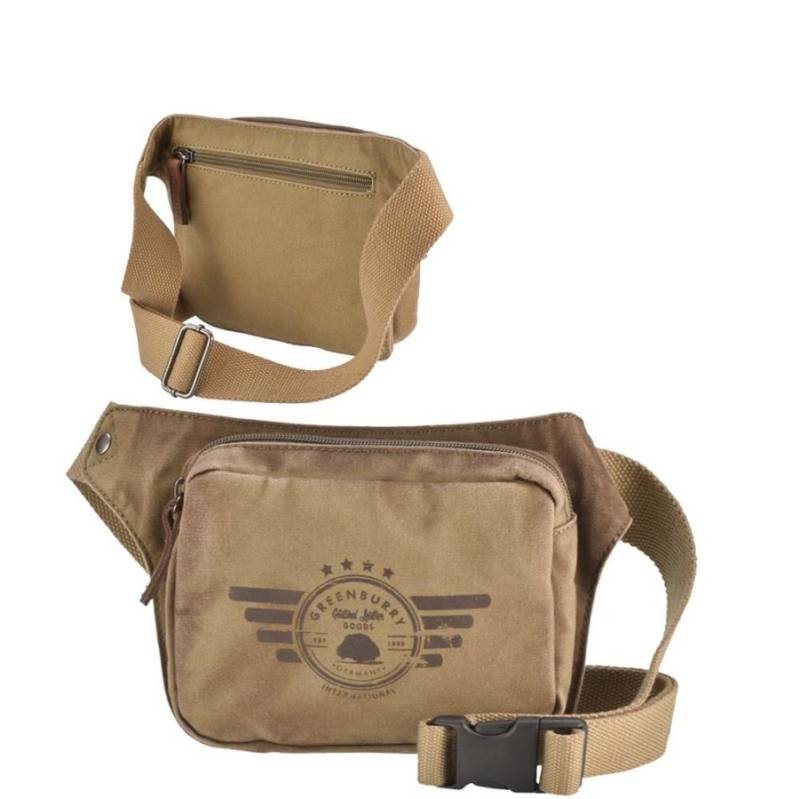 Bauchtasche Canvas 20x16cm "Aviator" camel Greenburry 5906-24 von Greenburry