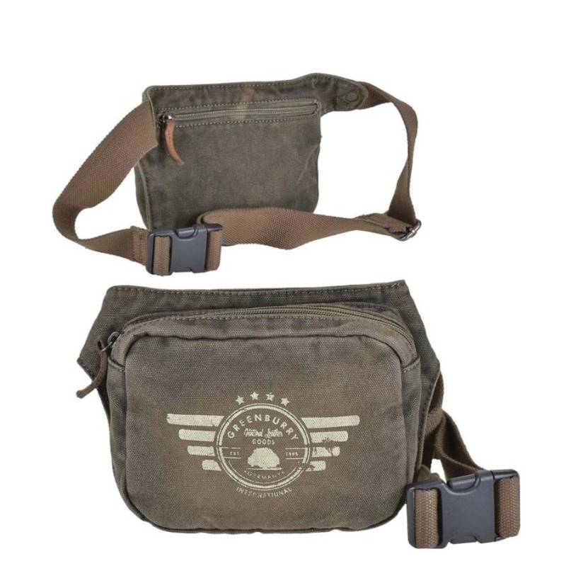 Bauchtasche Canvas 20x16cm "Aviator" khaki Greenburry 5906-30 von Greenburry