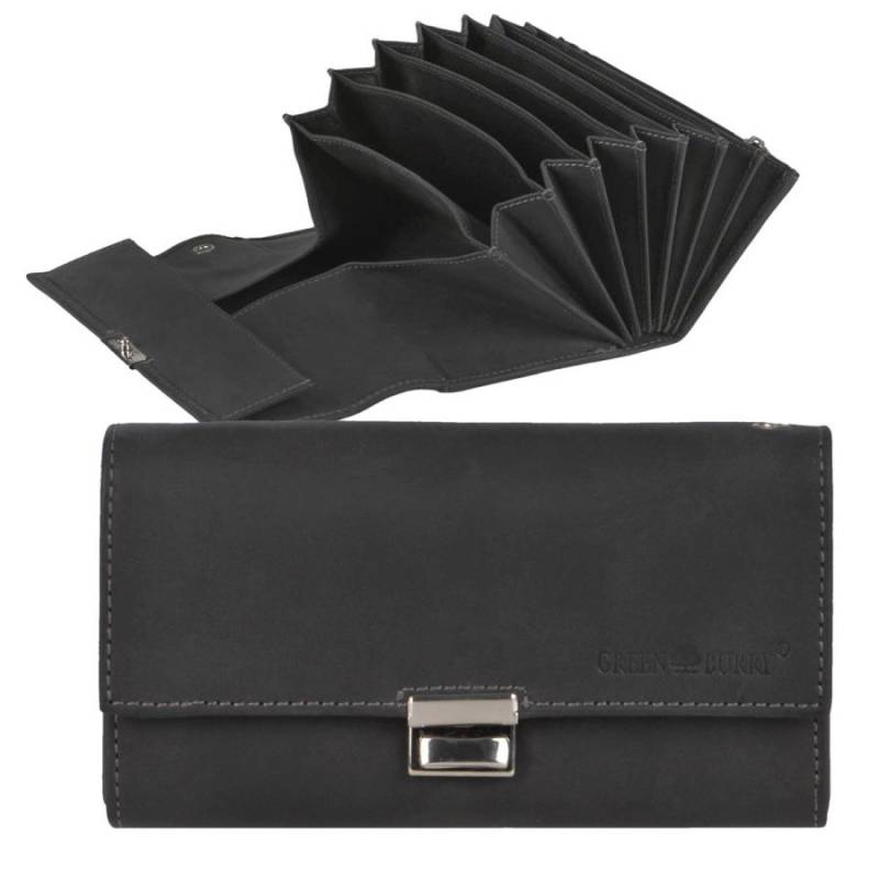 Kellnerportemonnaie Leder 17x9cm "Vintage Black" schwarz Greenburry 1785-BL-20 von Greenburry