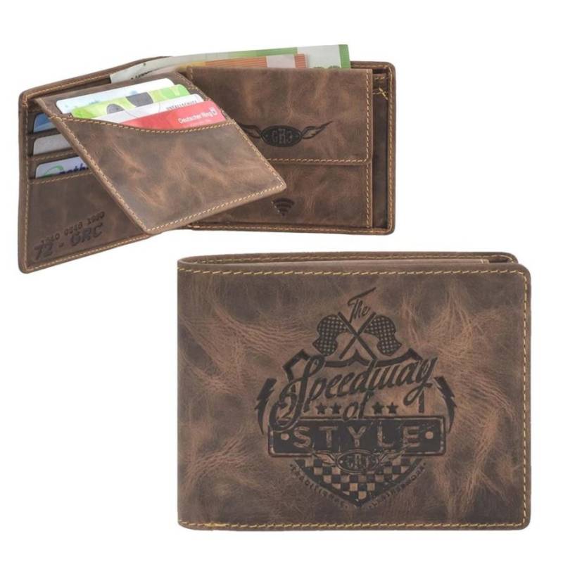 Portemonnaie Leder 12x9cm Daytona "Racing Collection" antikbraun | Greenburry.de von Greenburry