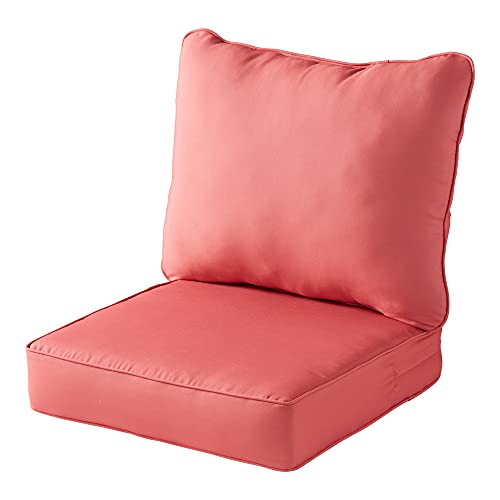 Greendale Home Fashions 2-Piece Outdoor Deep Seat Cushion Set, Coral von Greendale Home Fashions