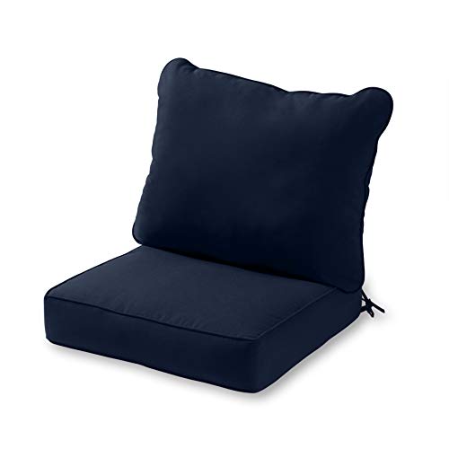 Greendale Home Fashions AZ7820-Navy Midnight Outdoor 2-teiliges Sitzkissen-Set von Greendale Home Fashions