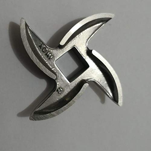 Nr.12. Fleischschleifer Teile Qualität Edelstahl Rundkreuzklinge Quadratisches Zentralloch 12x12mm von VLIZO