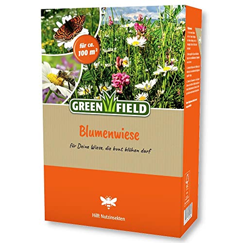Greenfield Blumenwiese 1 kg Blumen Wiesensamen Grassamen Blumensamen Bienen von Greenfield