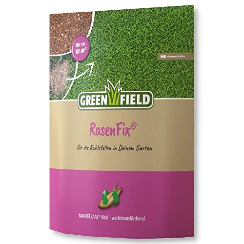 Greenfield Rasen Fix Mantelsaat Vital 1,5 kg Rasensamen Rasendoktor Rasenhilfe von Greenfield