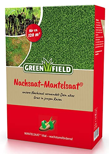 Greenfield Rasen Nachsaat Mantelsaat 2 kg für ca. 120 m² von Greenfield