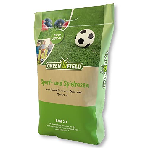 Greenfield Sportrasen und Spielrasen 5kg Gras Samen Rasen Sport Familie Robust von Greenfield