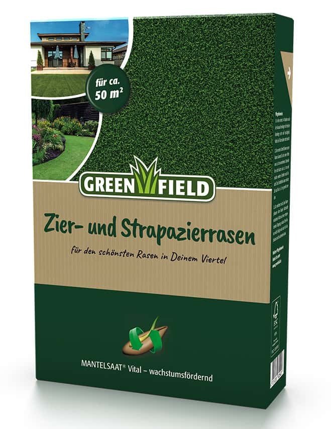 Greenfield Zier + Strapazierrasen Mantelsaat® Vital von Greenfield