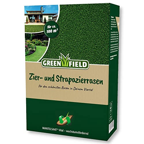 Greenfield Zierrasen Strapazierrasen 2 kg Rasensamen Grassamen Englischer Rasen von Greenfield