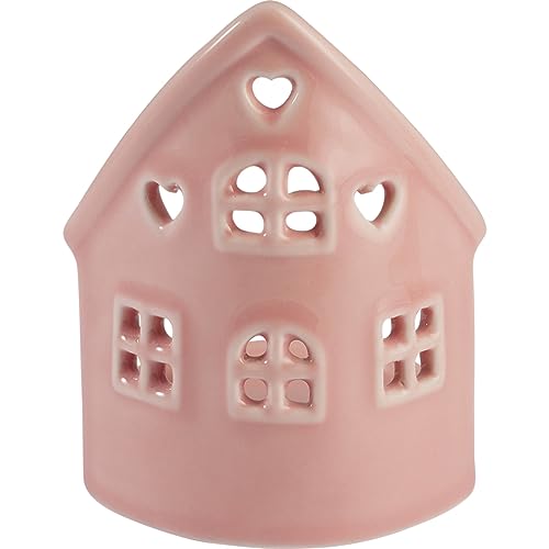 [A] Candle Holder Xmas House Pale pink von Greengate