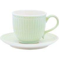 Alice Tasse & Unterteller pale green von Greengate