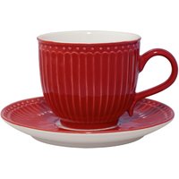 Alice Tasse & Unterteller red von Greengate