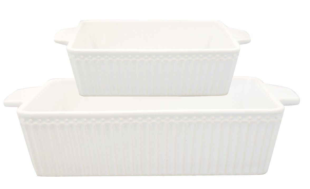 Greengate Auflaufform Alice Auflaufform weiss klein Set2, Ovenware Greengate Auflaufform Alice Auflaufform weiss klein Set2, Ovenware von Greengate