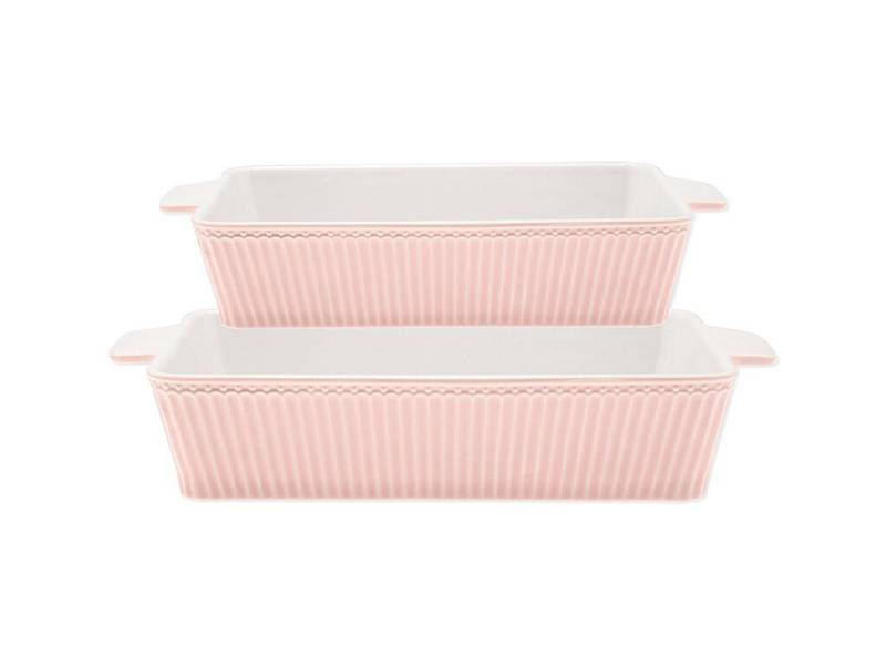 Greengate Auflaufform Alice recht 2er Set, Steingut von Greengate