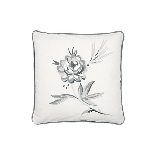 Greengate Cushion Cover Aslaug White w. emb 40x40cm von GreenGate