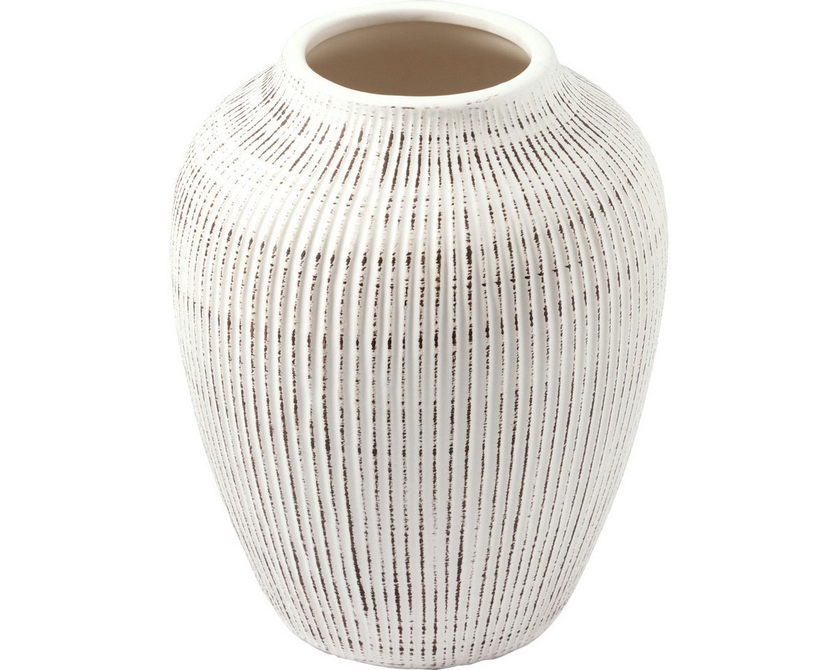 Greengate Dekovase Flute Vase medium off white 14,5x17cm (Vase) von Greengate