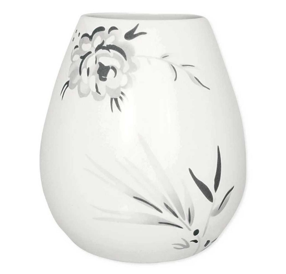Greengate Dekovase Greengate Vase ASLAUG Weiß mit Blumen 20x17 von Greengate