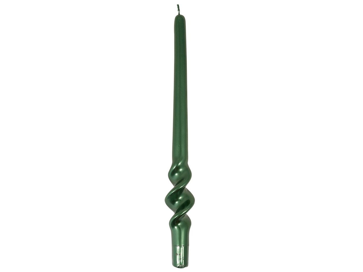 Greengate Duftkerze Kerze slight twisted dark green medium 30cm 2Stk. von Greengate