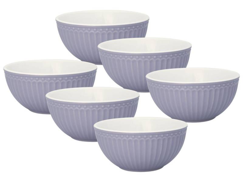 Greengate Geschirr-Set Alice Müslischale lavender 14 cm Set6, Stoneware Greengate Geschirr-Set Alice Müslischale lavender 14 cm Set6, Stoneware von Greengate