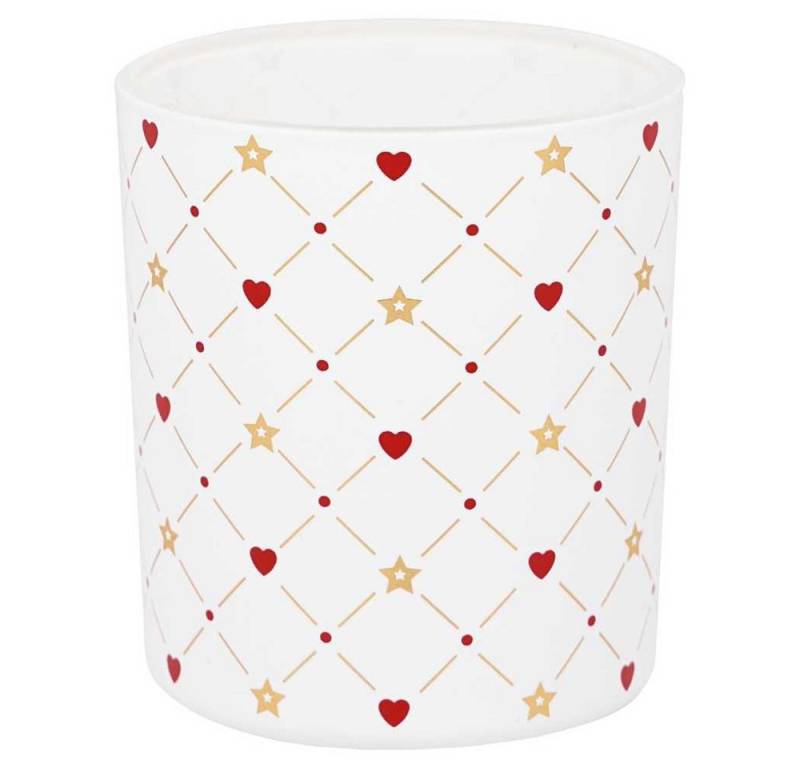 Greengate Kerzenhalter Greengate Kerzenhalter CLARINA HEART Glas Weiß 7 cm von Greengate