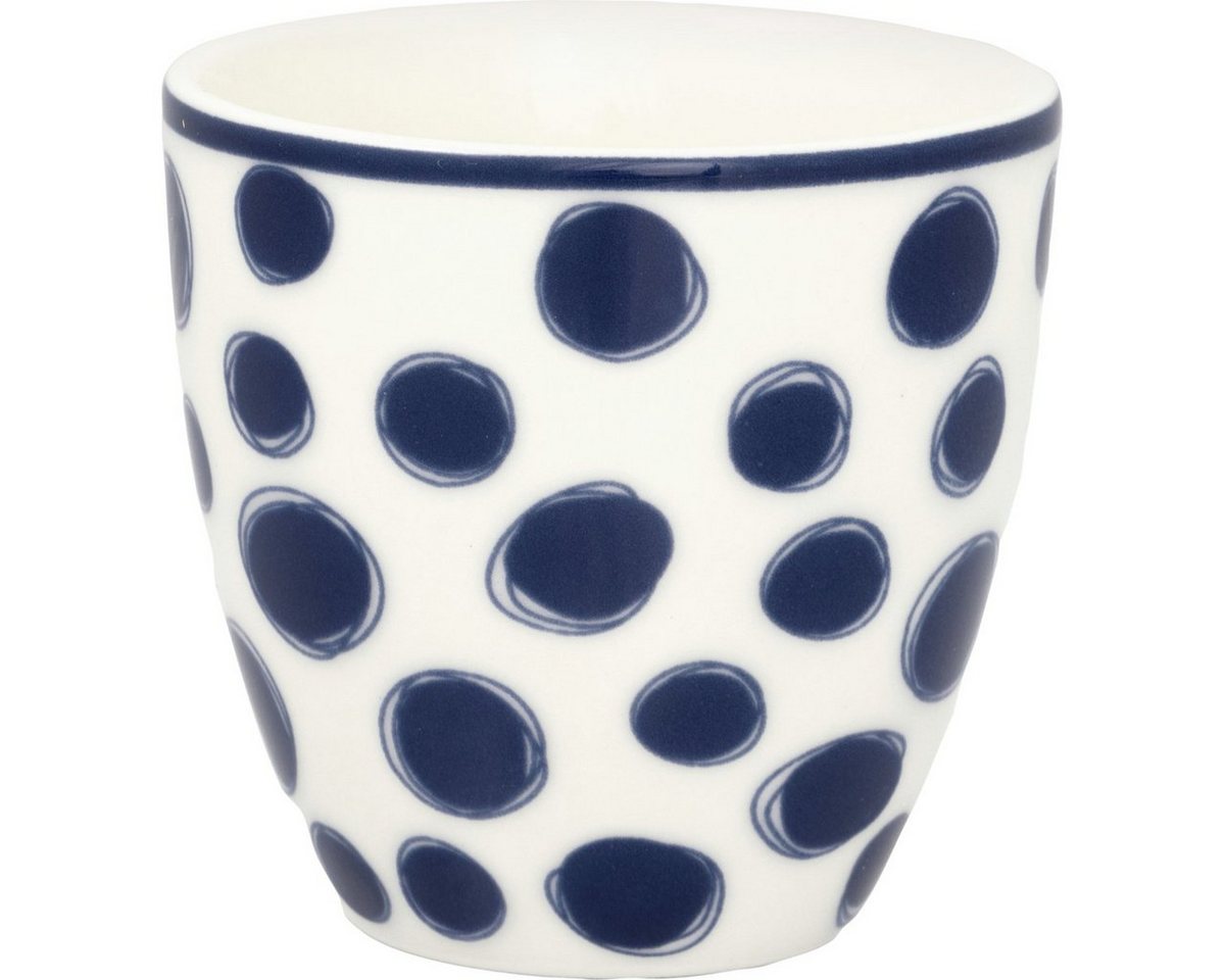 Greengate Latte-Macchiato-Glas Tippa mini Latte Cup blue 0,13l, Steingut von Greengate