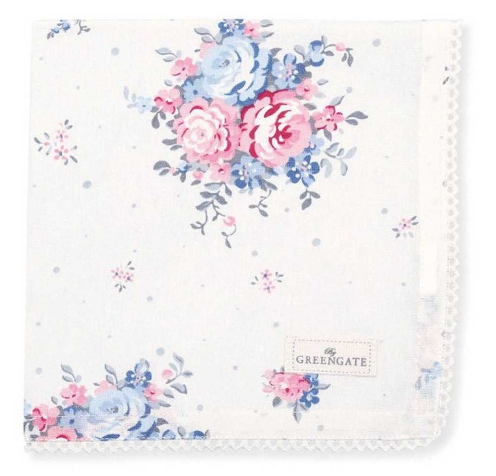 Greengate Papierserviette Greengate Stoffserviette mit Spitze EMELY Weiß mit Blumen Greengate Papierserviette Greengate Stoffserviette mit Spitze EMELY Weiß mit Blumen von Greengate