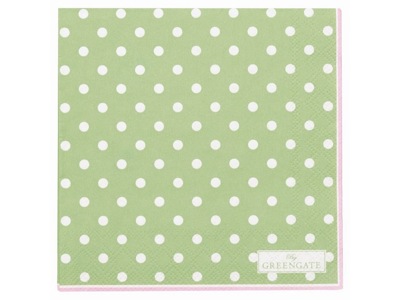 Greengate Papierserviette Spot klein pale green Papier Serviette 25 x 25 cm von Greengate