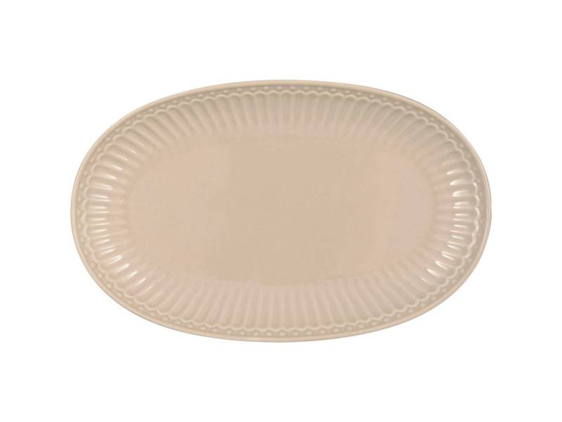 Greengate Servierplatte Alice Servierplatte creamy fudge 23cm, Stoneware, (Servierplatte) von Greengate