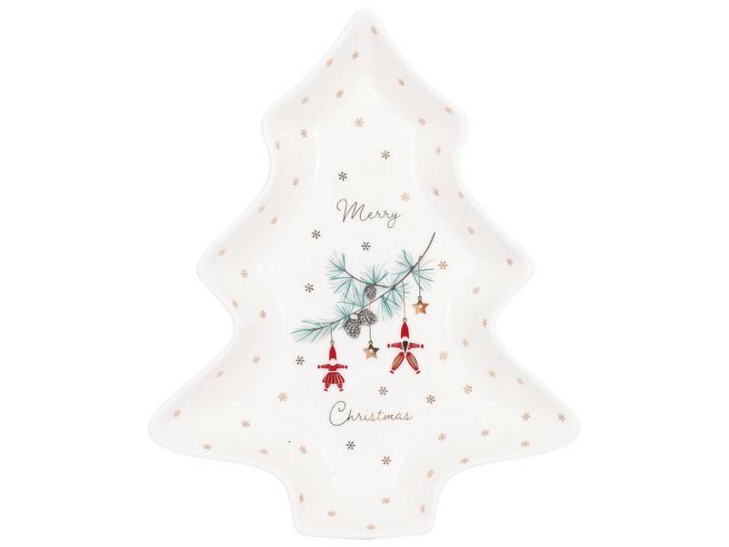 Greengate Servierplatte Juana Servierplatte Baum white 22x18cm, Steingut, (Servierplatten) von Greengate