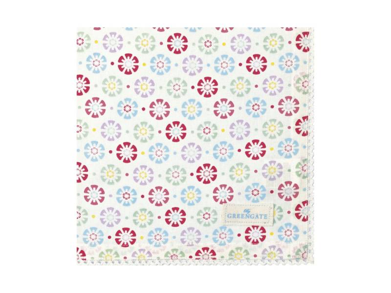 Greengate Stoffserviette Rike Stoffserviette mit Spitze white 40x40cm von Greengate