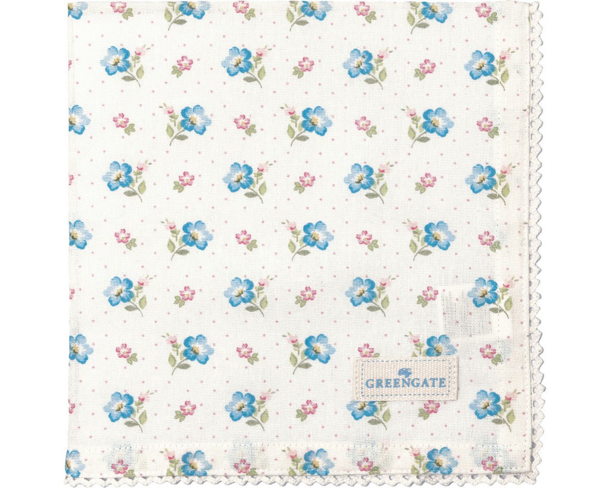 Greengate Stoffserviette Rosalia Stoffserviette mit Spitze white 40x40cm von Greengate