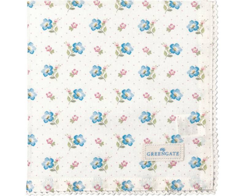 Greengate Stoffserviette Rosalia Stoffserviette mit Spitze white 40x40cm von Greengate