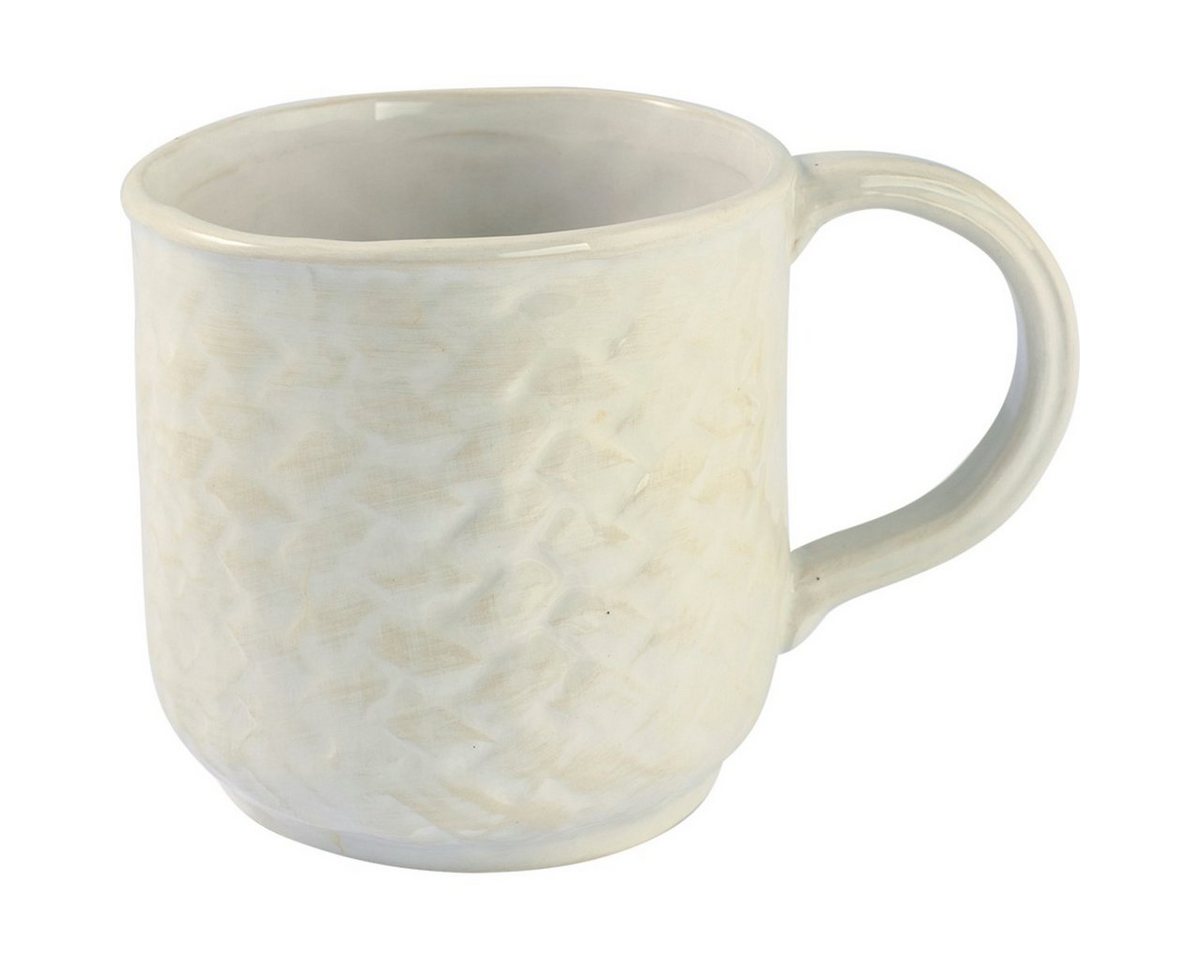 Greengate Tasse Woven Tasse off white 9cm, Steinzeug von Greengate