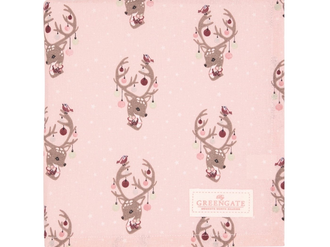 Greengate Tischdecke Dina Tischdecke pale pink 100 x 100 cm von Greengate