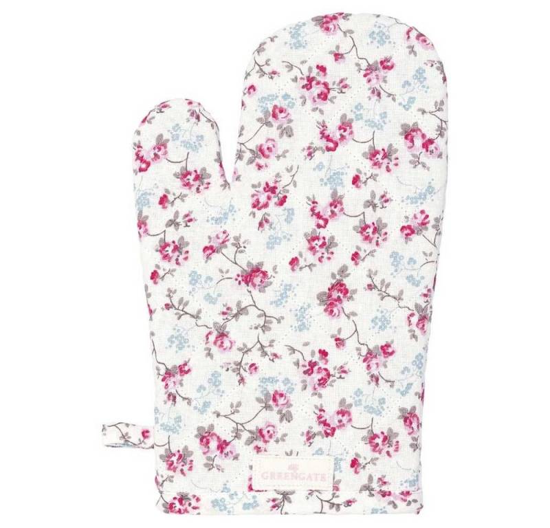 Greengate Topfhandschuhe Greengate Ofenhandschuh ELSY Weiß mit Blumen von Greengate