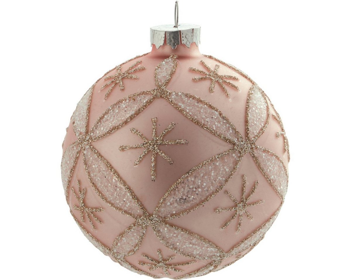 Greengate Weihnachtsbaumkugel Inge-Marie Weihnachtskugel pink glitter 8cm von Greengate