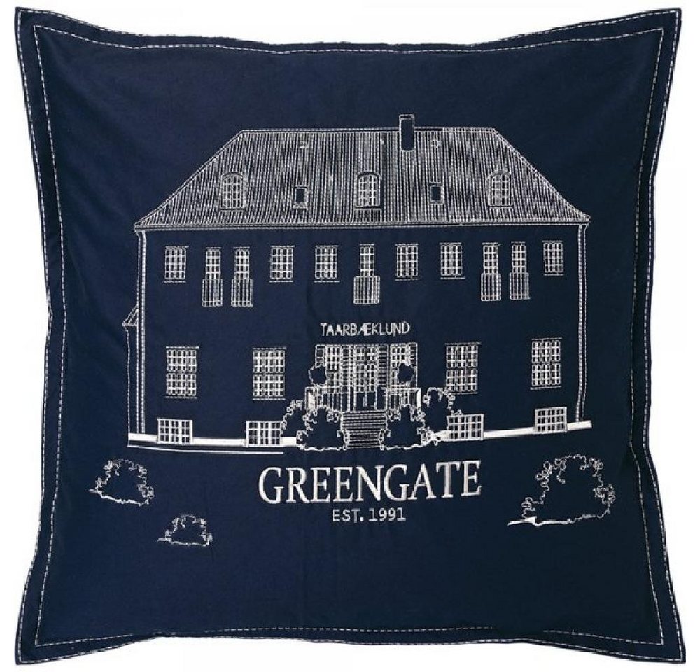 Kissenhülle Kissenhülle Haus mit Stickerei Blue (50x50cm), Greengate von Greengate