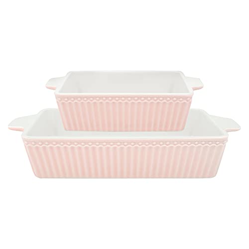 [W] Dishes Alice pale pink rectangular set of 2 small von GreenGate