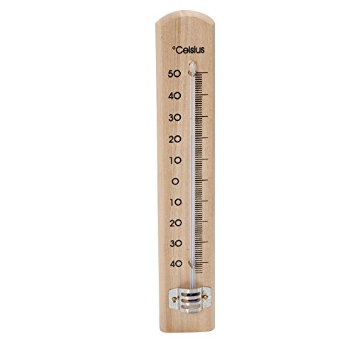 Greengeers 90434 Thermometer Holz beige 19 cm von GREENGERS