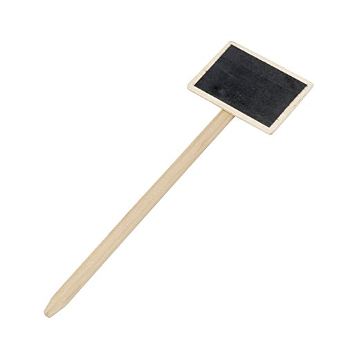 Greengeers 90471 4 Stück Etiketten Holz Schiefer beige 23 x 7 x 0.7 cm von Greengeers