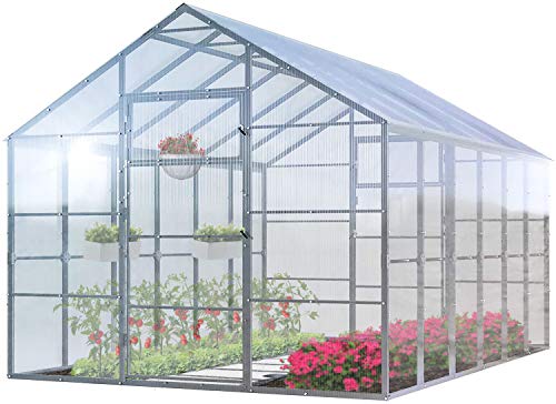Treibhaus Gewächshaus Garten Tudor 3x6 Meter Stahl Pflanzenhaus 18M² Polycarbonat Platten 4mm Verschiedene Modelle und Größen Fundament Option von Greenhouse Factory